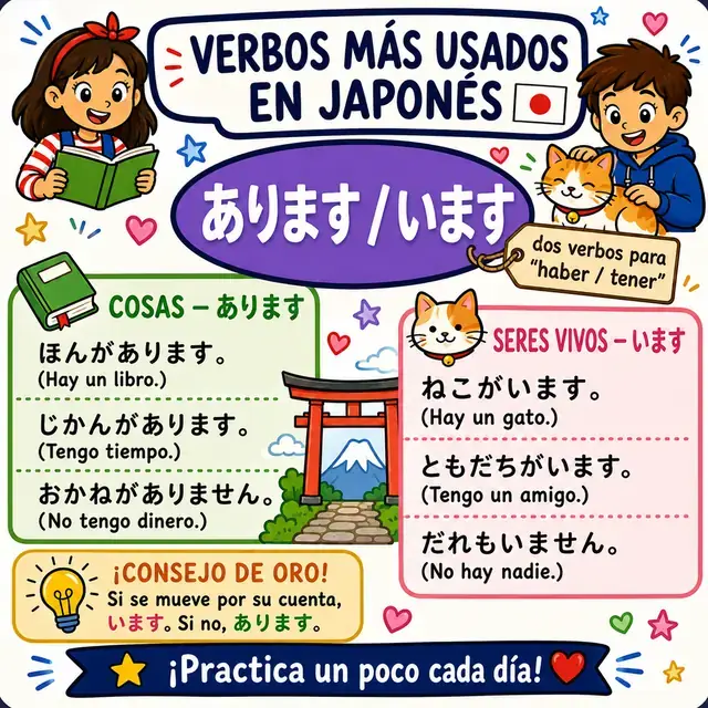 Mapa mental: verbo ある・いる (HABER/TENER)