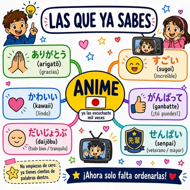 Mapa mental: las palabras japonesas que ya sabes
